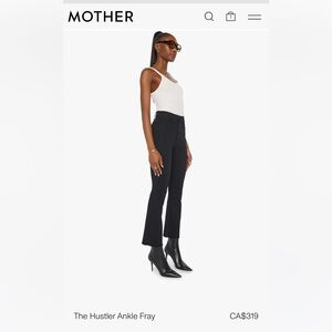 Mother Black Ankle Fray Jeans Size 29